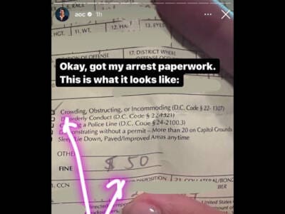 thoughts-and-prayers:-aoc-releases-her-‘arrest-paperwork’…-it’s-a-$50-ticket-for-‘crowding’