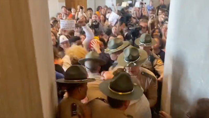 footage:-chaos-erupts-inside-tennessee-capitol-as-lefty-anti-gun-rioters-stage-‘insurrection’