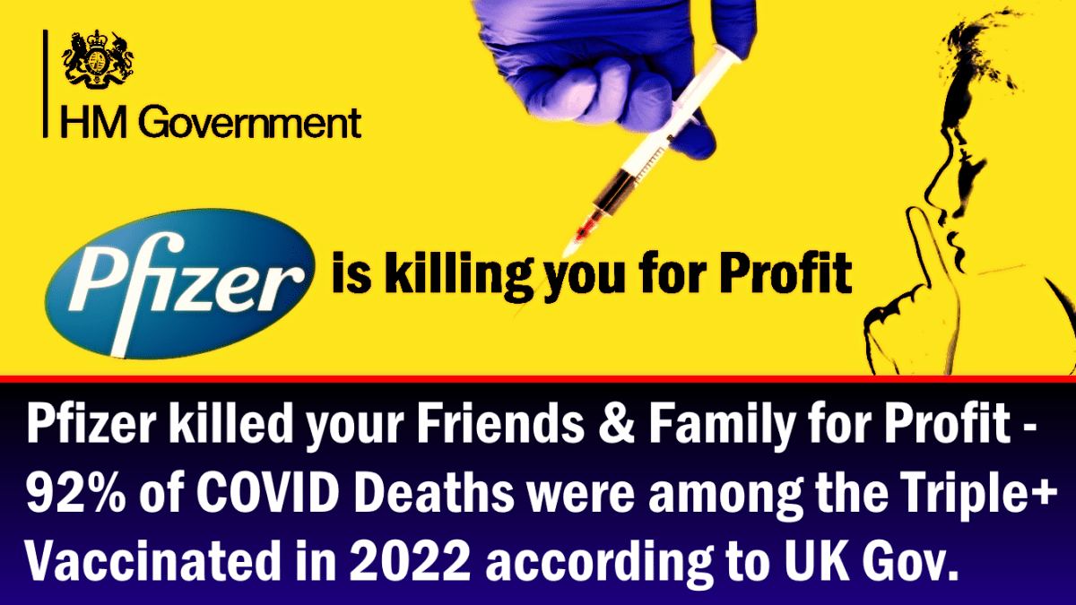 pfizer-killed-your-friends-&-family-for-profit-–-92%-of-covid-deaths-were-among-the-triple+-vaccinated-in-2022-according-to-uk-gov.