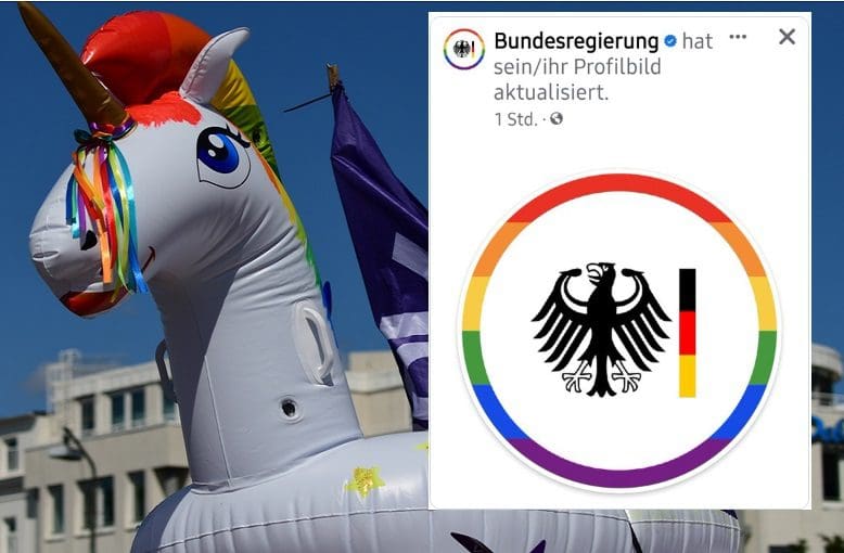 get-woke-go-broke:-bundesregierung-taucht-logo-in-den-regenbogen