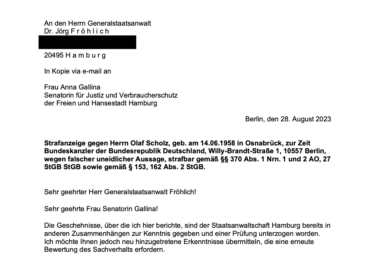 cum-ex-skandal:-financial-expert-de-masi-files-criminal-complaint-against-chancellor-scholz-for-„perjury-in-relation-to-the-warburg-affair