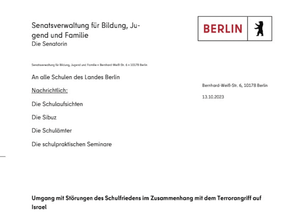 bedrohung-des-friedens-in-schulen“-–-cdu-bildungssenatorin-untersagt-das-tragen-von-palaestinensertuechern-an-saemtlichen-berliner-schulen