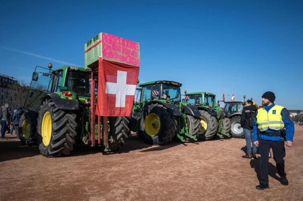 jetzt-auch-in-der-schweiz:-aufgebrachte-landwirte-protestieren-in-genf