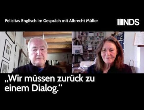 Felicitas Englisch im Gespräch mit Albrecht Müller „Wir müssen zurück zu einem Dialog.“