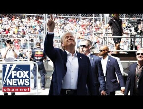 Trump salutes during national anthem at F1 Miami Grand Prix